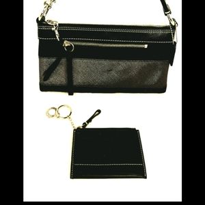 COACH Signature Print Demi Clutch & Coin P…